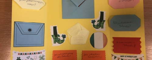 Wykonanie lapbooków o Irlandii na lekcjach plastyki w klasie VII
